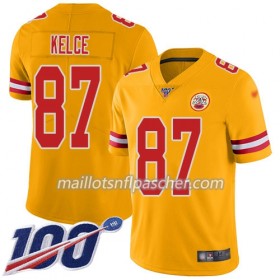 Maillot Kansas City Chiefs Travis Kelce 87 Nike Gold 100th - Homme